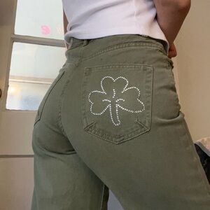 Bedazzled Shamrock Jeans